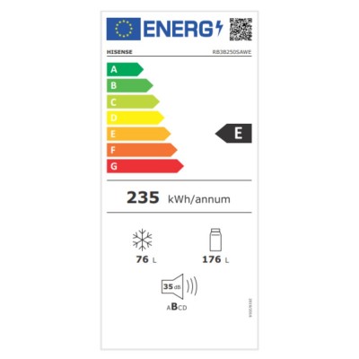 Nevera Combi Hisense RB3B250SAWE