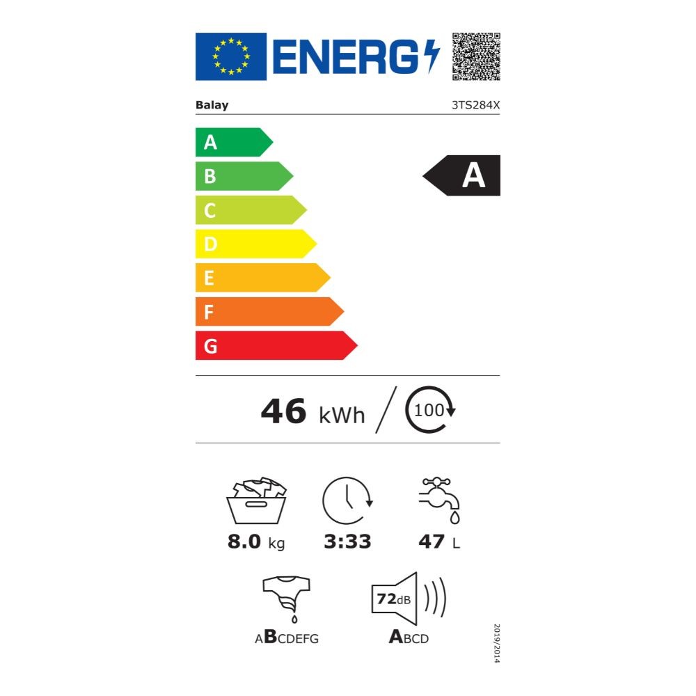 Etiqueta de Eficiencia Energética - 3TS284X