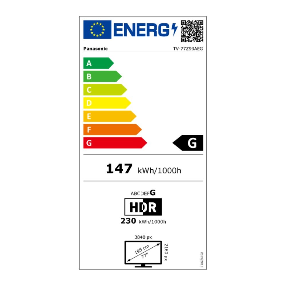 Etiqueta de Eficiencia Energética - TV-77Z93AEG