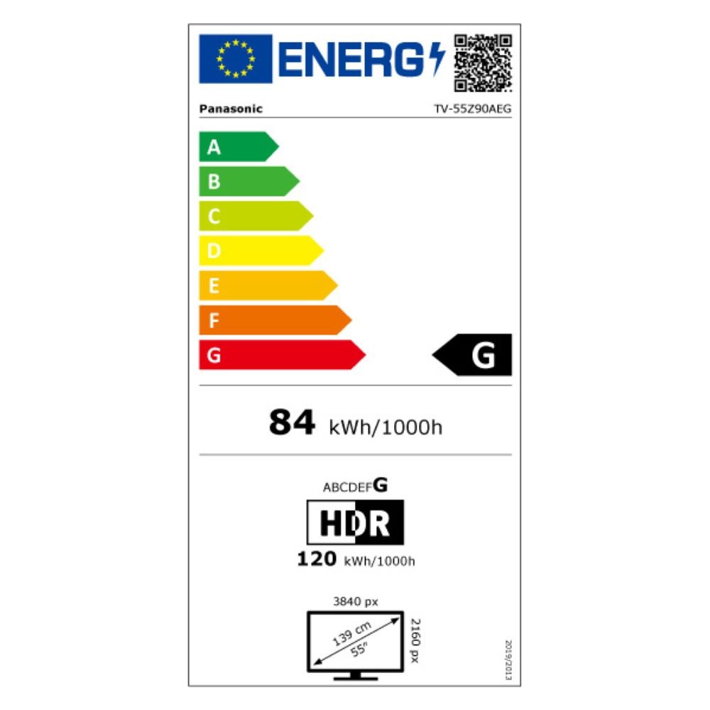 Etiqueta de Eficiencia Energética - TV-55Z90AEG