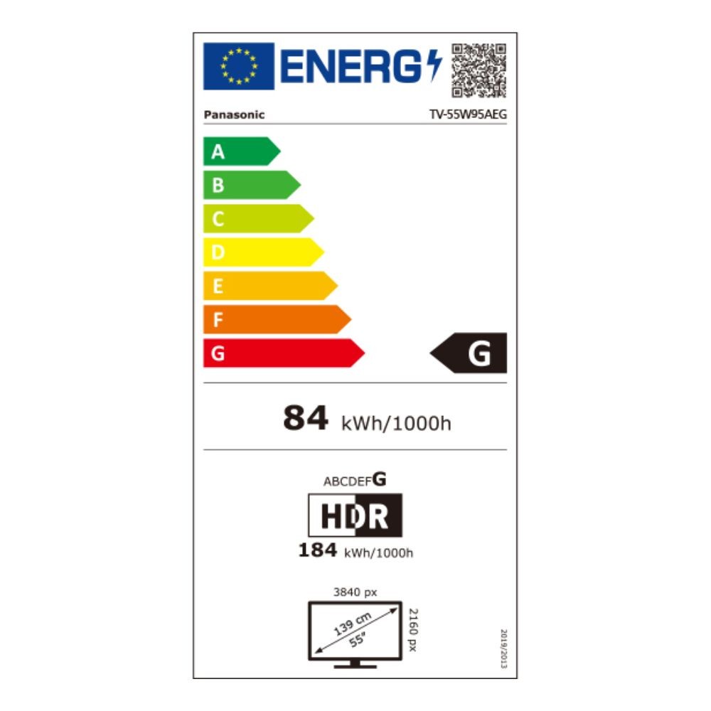 Etiqueta de Eficiencia Energética - TV-55W95AEG