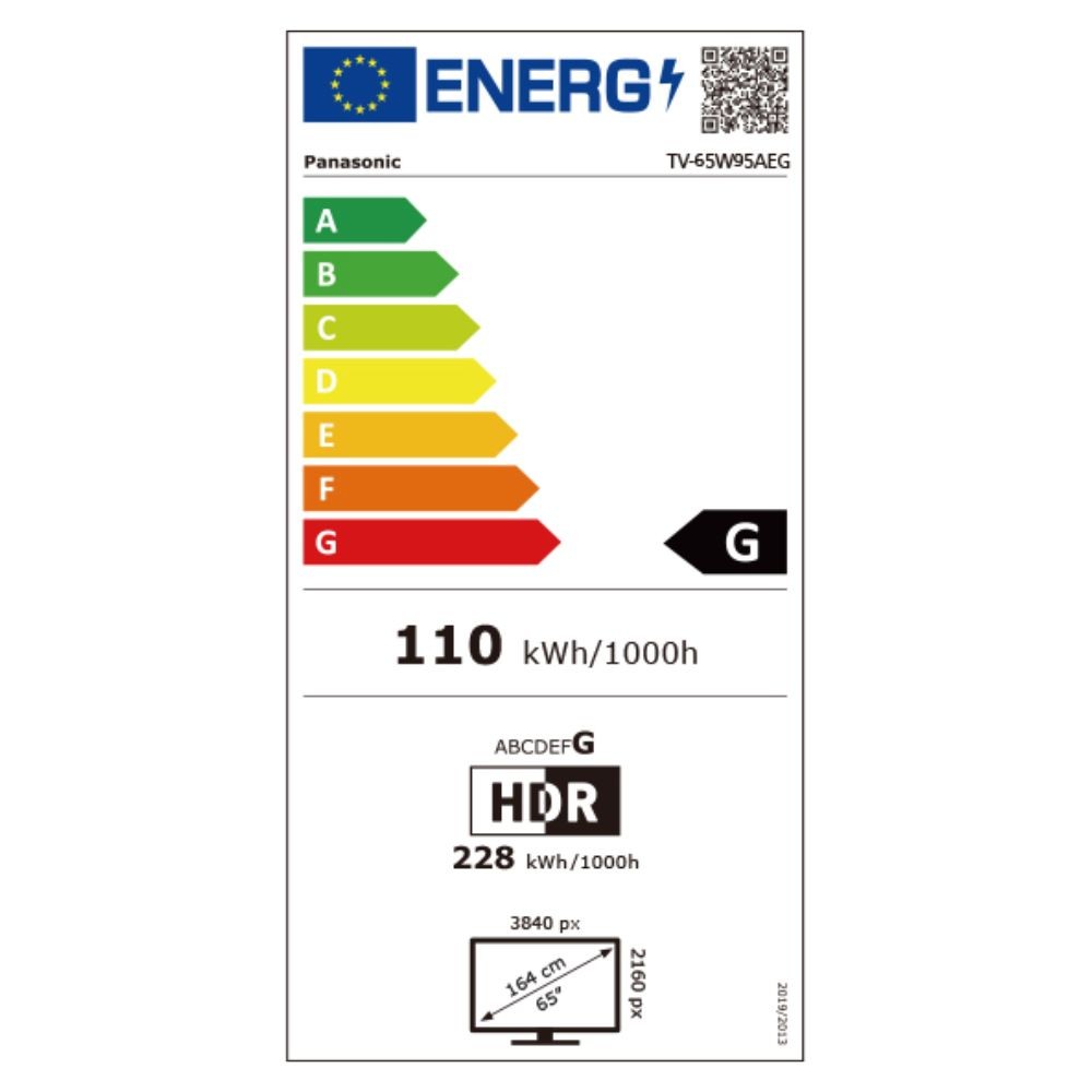 Etiqueta de Eficiencia Energética - TV-65W95AEG