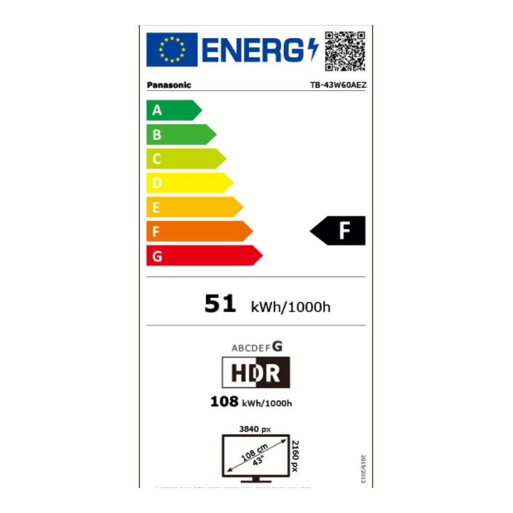 Etiqueta de Eficiencia Energética - TB-43W60AEZ