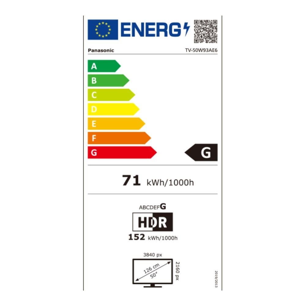 Etiqueta de Eficiencia Energética - TV-50W93AE6