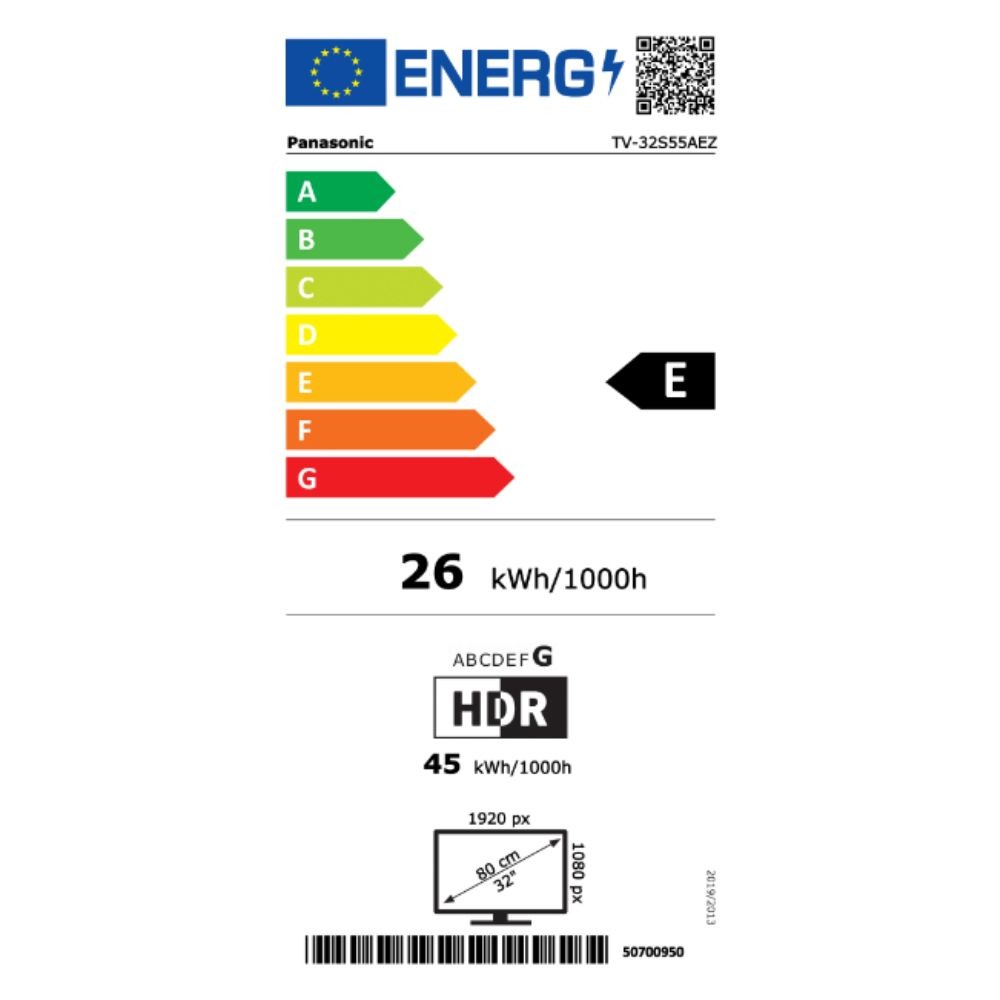 Etiqueta de Eficiencia Energética - TV-32S55AEZ