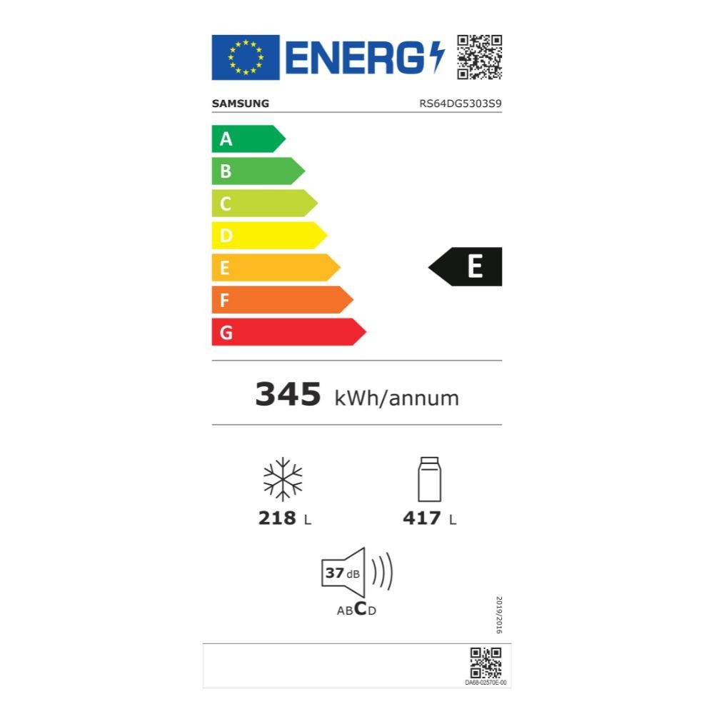 Etiqueta de Eficiencia Energética - RS64DG5303S9EF