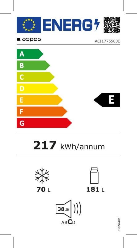 Etiqueta de Eficiencia Energética - ACI1775500E