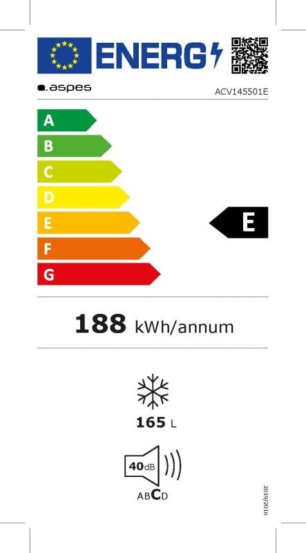 Etiqueta de Eficiencia Energética - ACV145501E