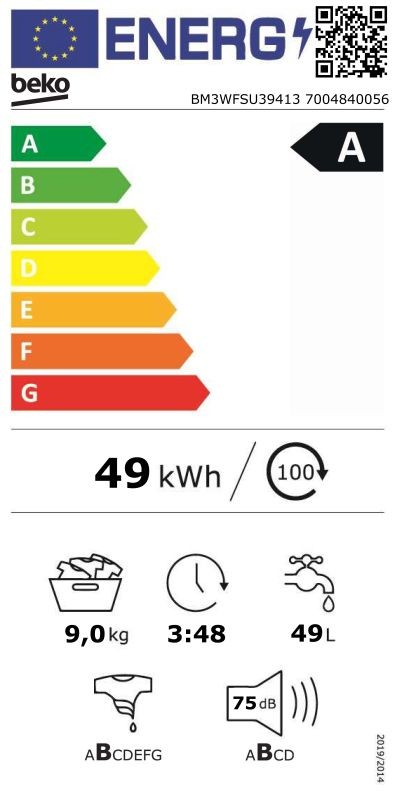 Etiqueta de Eficiencia Energética - BM3WFSU39413