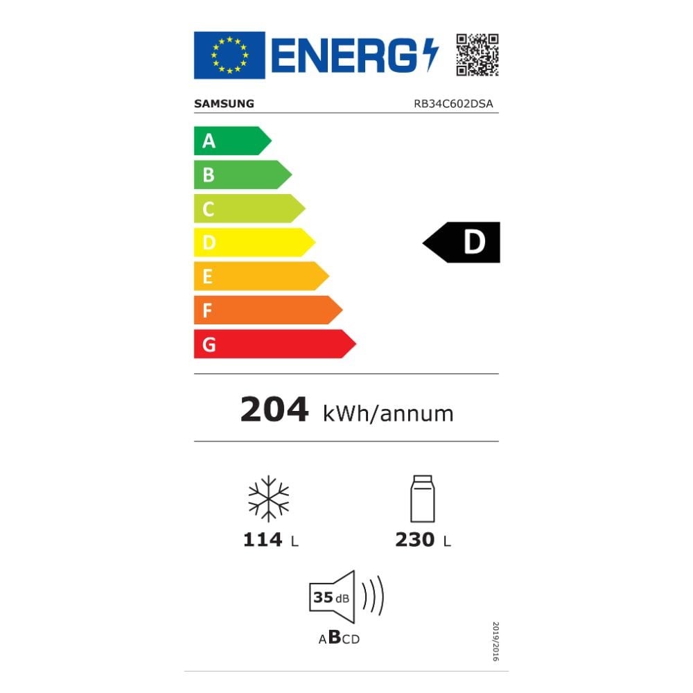 Etiqueta de Eficiencia Energética - RB34C602DSA/EF