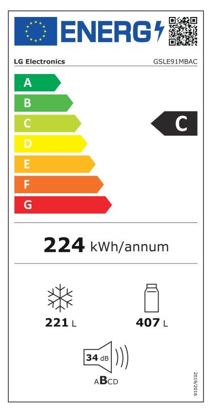 Etiqueta de Eficiencia Energética - GSLE91MBAC