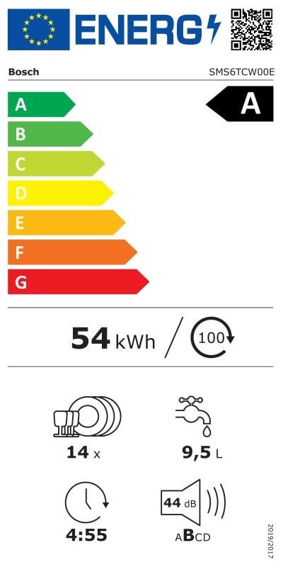 Etiqueta de Eficiencia Energética - SMS6TCW00E