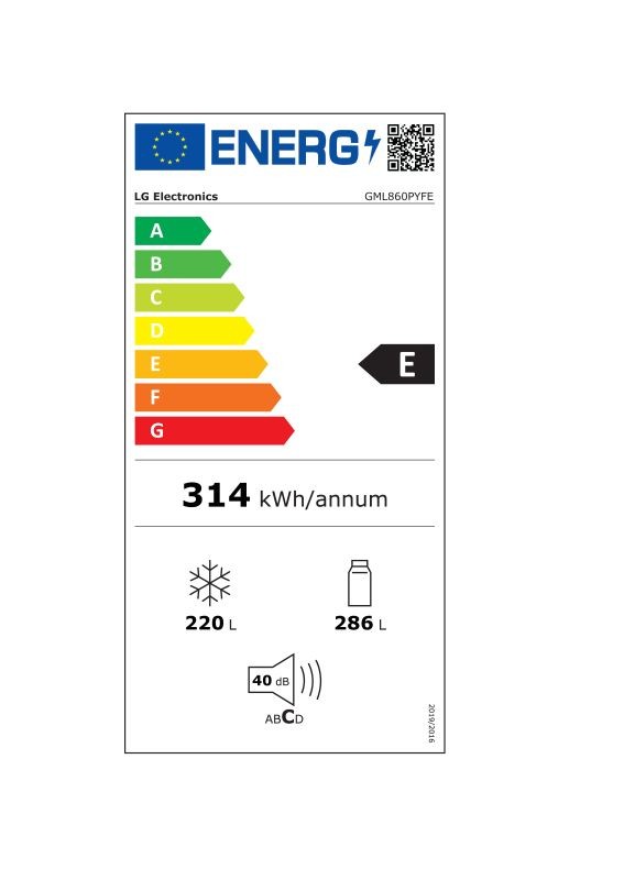 Etiqueta de Eficiencia Energética - GML860PYFE