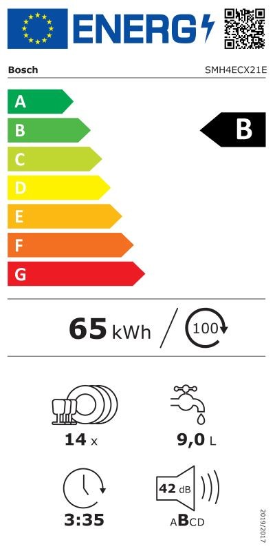 Etiqueta de Eficiencia Energética - SMH4ECX21E