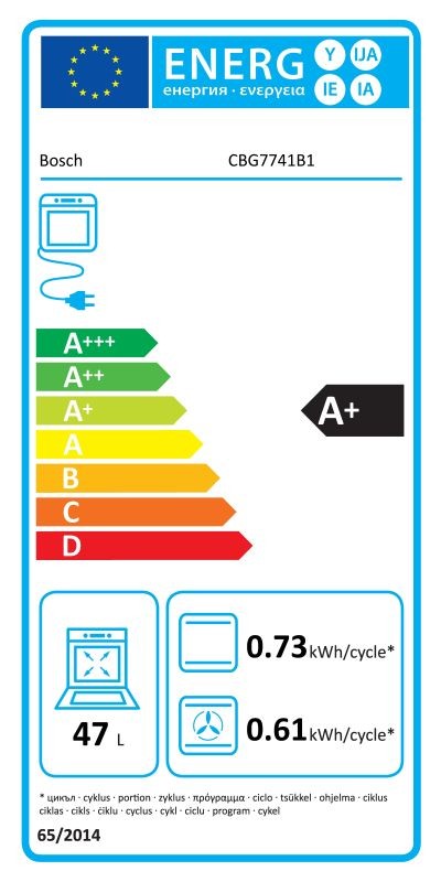 Etiqueta de Eficiencia Energética - CBG7741B1