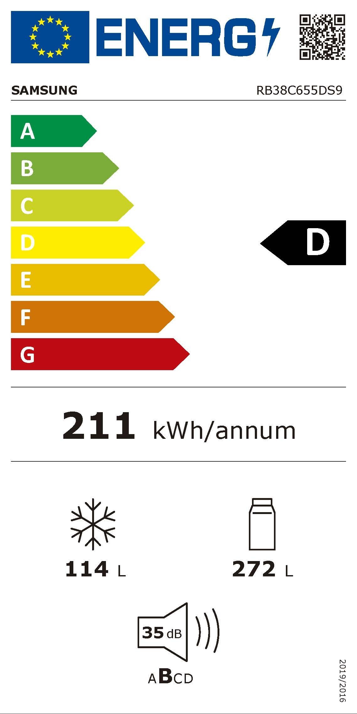 Etiqueta de Eficiencia Energética - RB38C655DS9EF