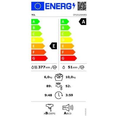 Lavasecadora TCL CP1012SA0ES
