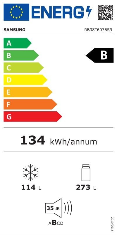 Etiqueta de Eficiencia Energética - RB38T607BS9EF