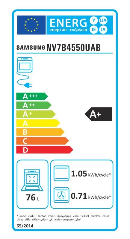 Etiqueta de Eficiencia Energética - NV7B4550UAB/U1