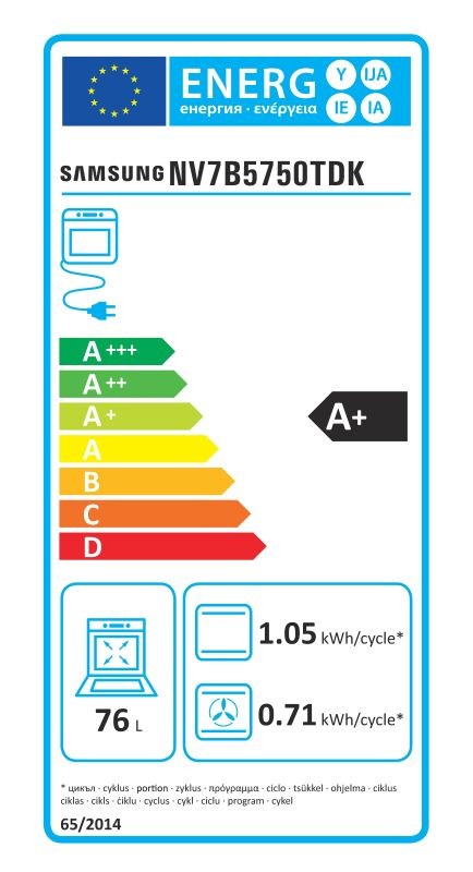 Etiqueta de Eficiencia Energética - NV7B5750TDK/U1