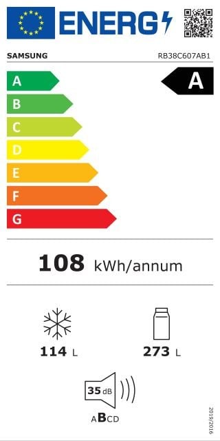 Etiqueta de Eficiencia Energética - RB38C607AB1/EF