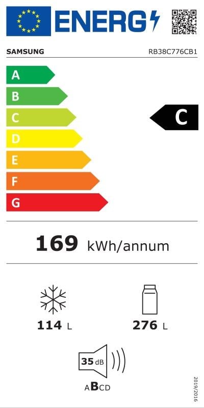 Etiqueta de Eficiencia Energética - RB38C776CB1/EF