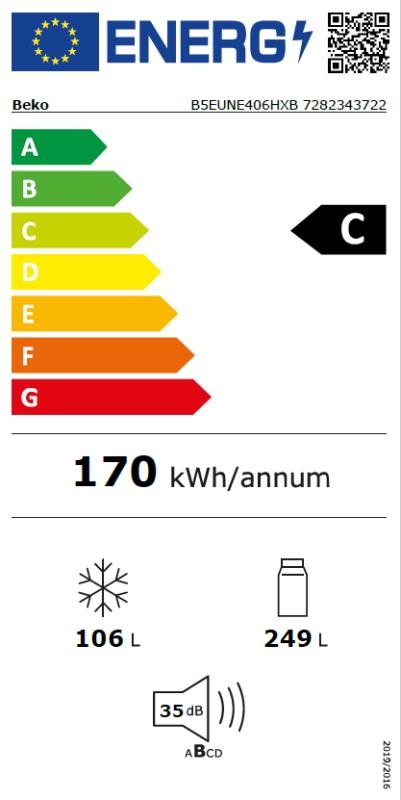 Etiqueta de Eficiencia Energética - B5EUNE406HXB