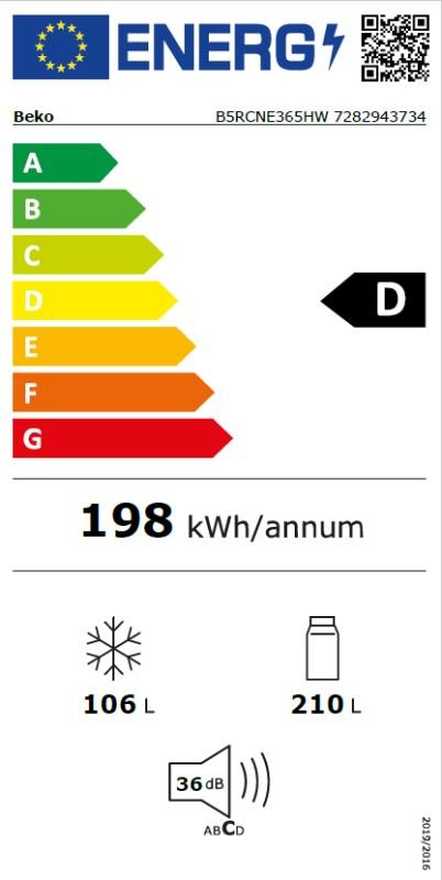 Etiqueta de Eficiencia Energética - B5RCNE365HW