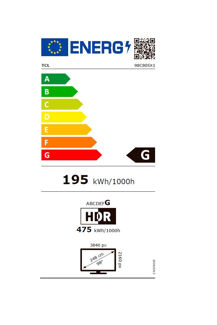 Etiqueta de Eficiencia Energética - 98C805