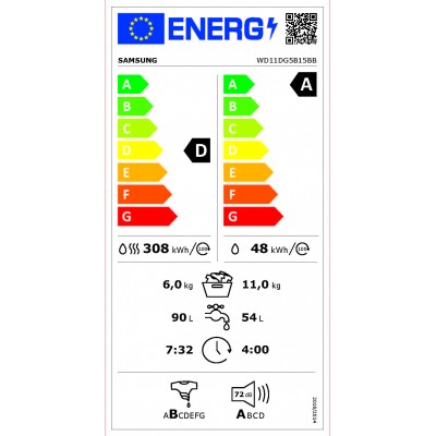 Lavasecadora SAMSUNG WD11DG5B15BBEC