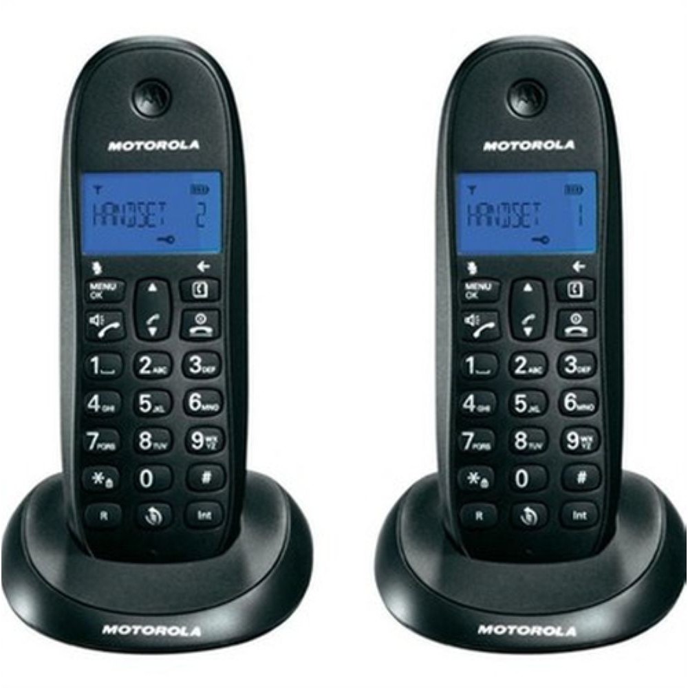 Teléfonos MOTOROLA C1002LB+ Duo Negro