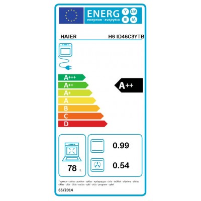 Horno HAIER H6 ID46C3YTB 78L