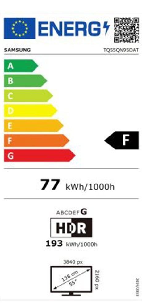 Etiqueta de Eficiencia Energética - TQ55QN95DATXXC