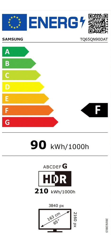 Etiqueta de Eficiencia Energética - TQ65QN90DATXXC