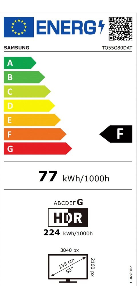 Etiqueta de Eficiencia Energética - TQ55Q80DATXXC