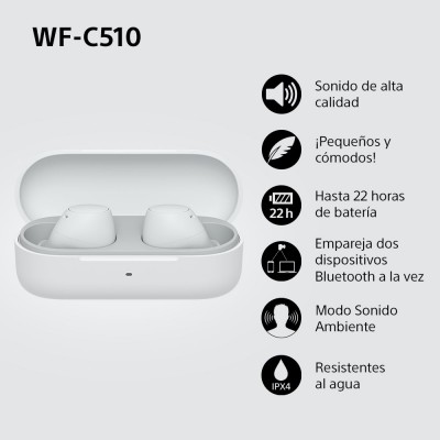 Auriculares SONY WF-C510 White