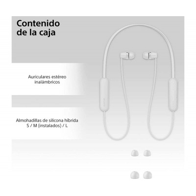 Auriculares SONY WI-C100 White