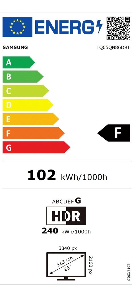 Etiqueta de Eficiencia Energética - TQ65QN86DBTXXC