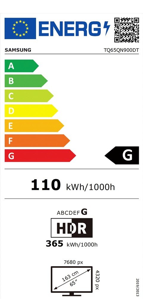 Etiqueta de Eficiencia Energética - TQ65QN900DTXXC