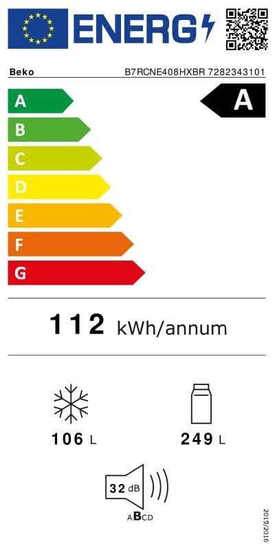 Etiqueta de Eficiencia Energética - B7RCNE408HXBR