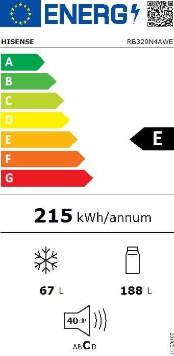 Etiqueta de Eficiencia Energética - RB329N4AWE