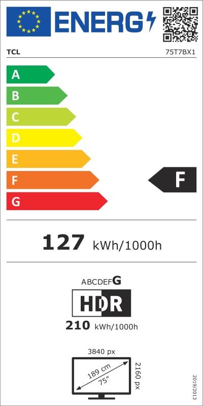 Etiqueta de Eficiencia Energética - 75T7B