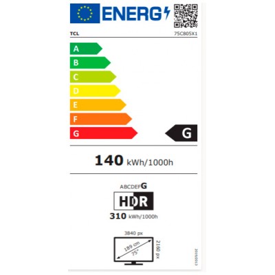 TV Mini LED TCL 75C805 Google TV