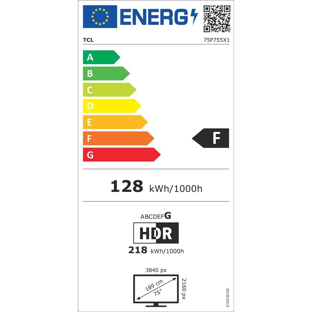 Etiqueta de Eficiencia Energética - 75P755