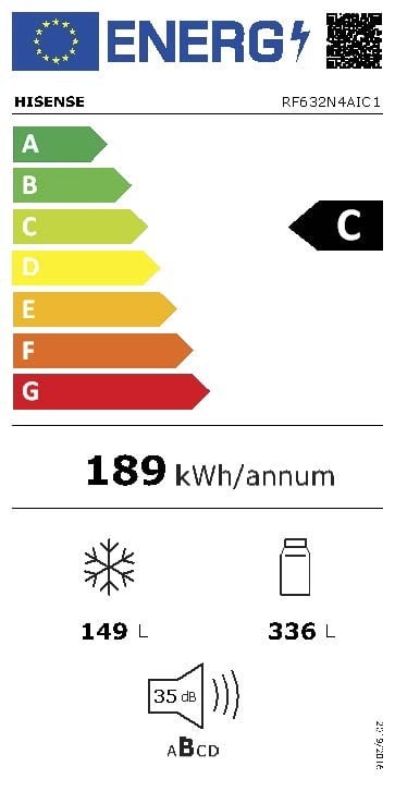 Etiqueta de Eficiencia Energética - RF632N4AIC1