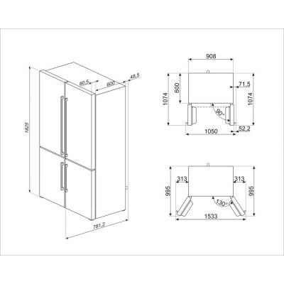 Frigorífico SMEG FQ60BDE