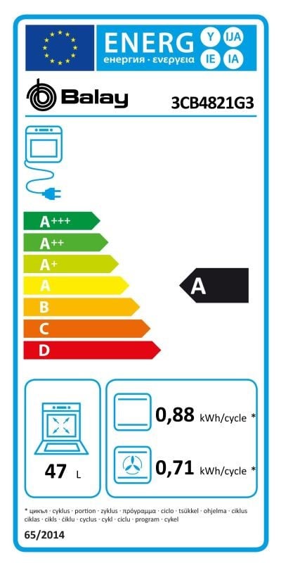 Etiqueta de Eficiencia Energética - 3CB4821G3