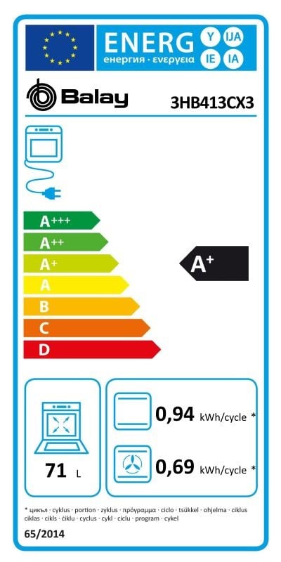 Etiqueta de Eficiencia Energética - 3HB413CX3