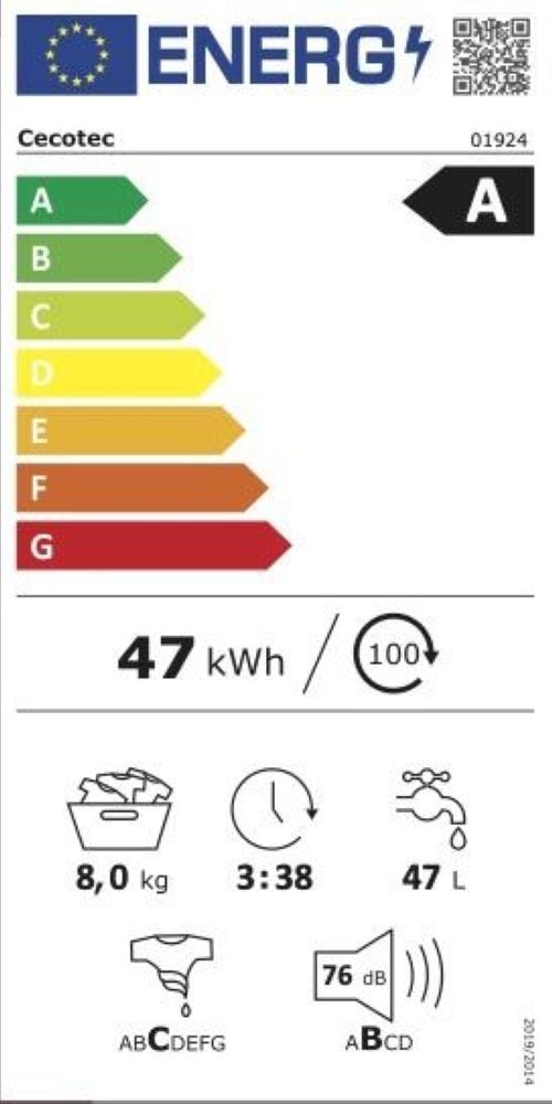 Etiqueta de Eficiencia Energética - 1924