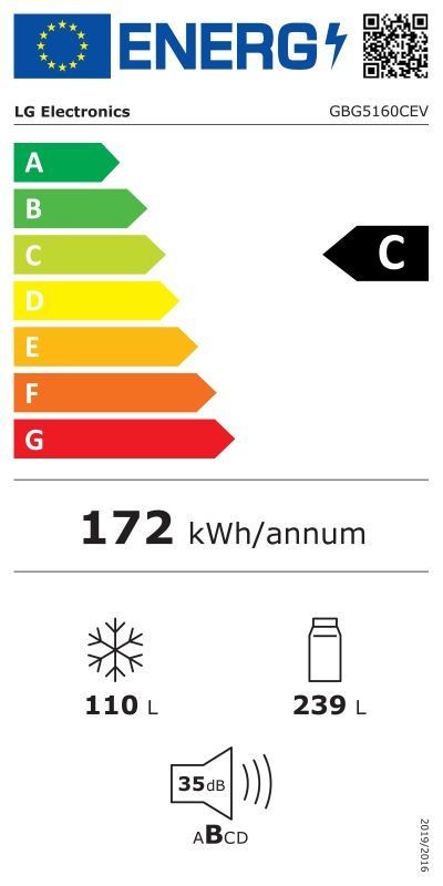 Etiqueta de Eficiencia Energética - GBG5160CEV